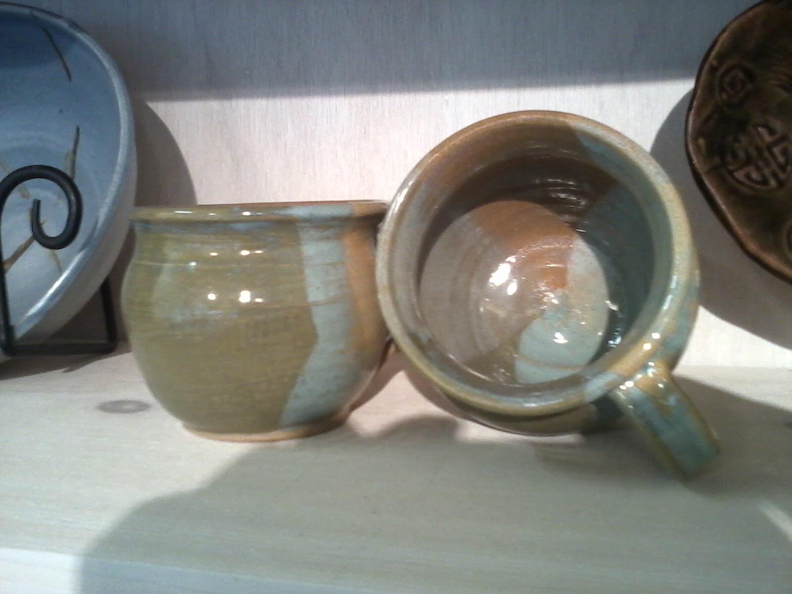 Dipped in three overlapping glazes