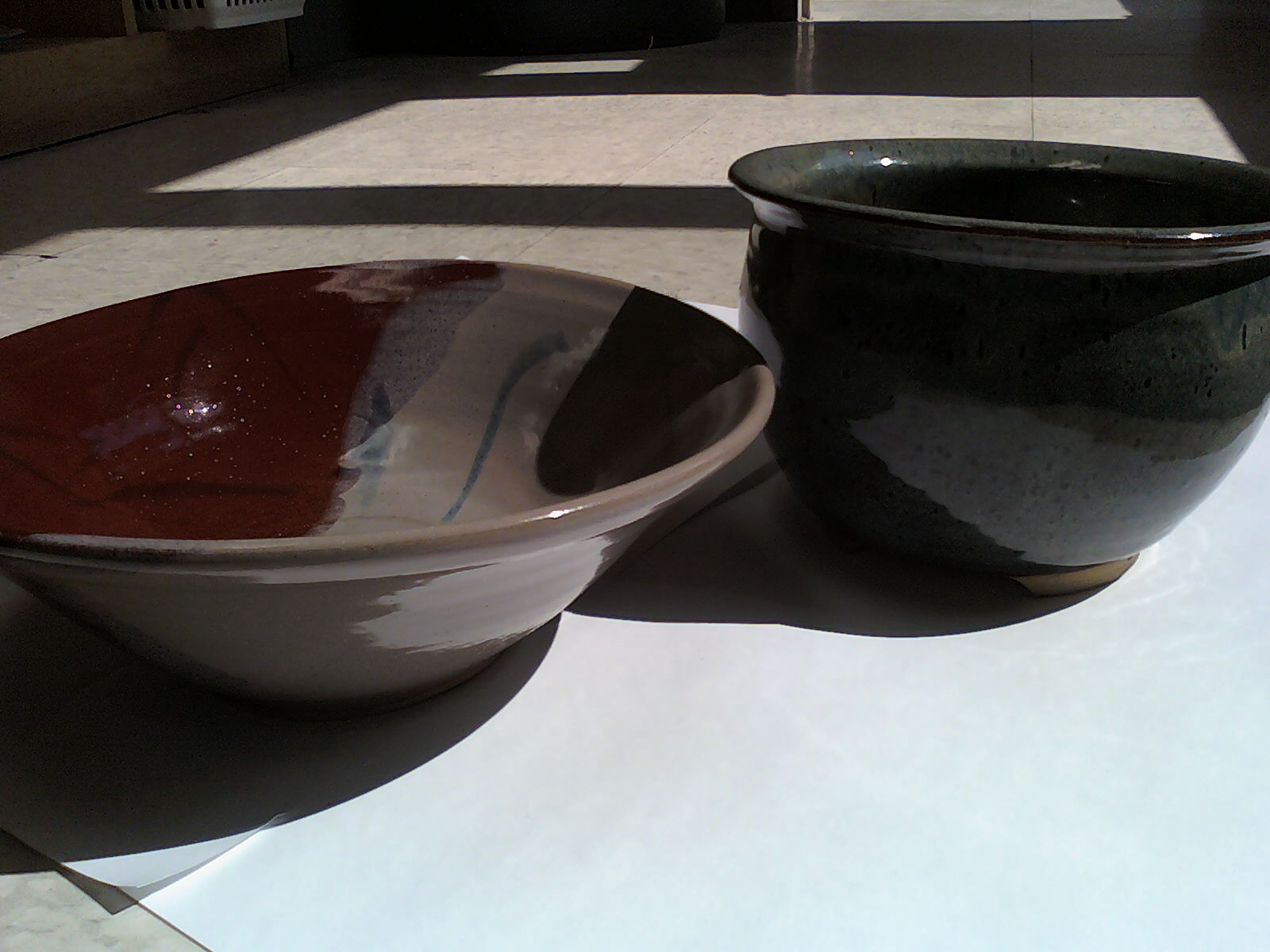 A very nice man, Bob, at River Bottom Pottery let me make bowls when our truck broke down outside of Harrisburg PA.