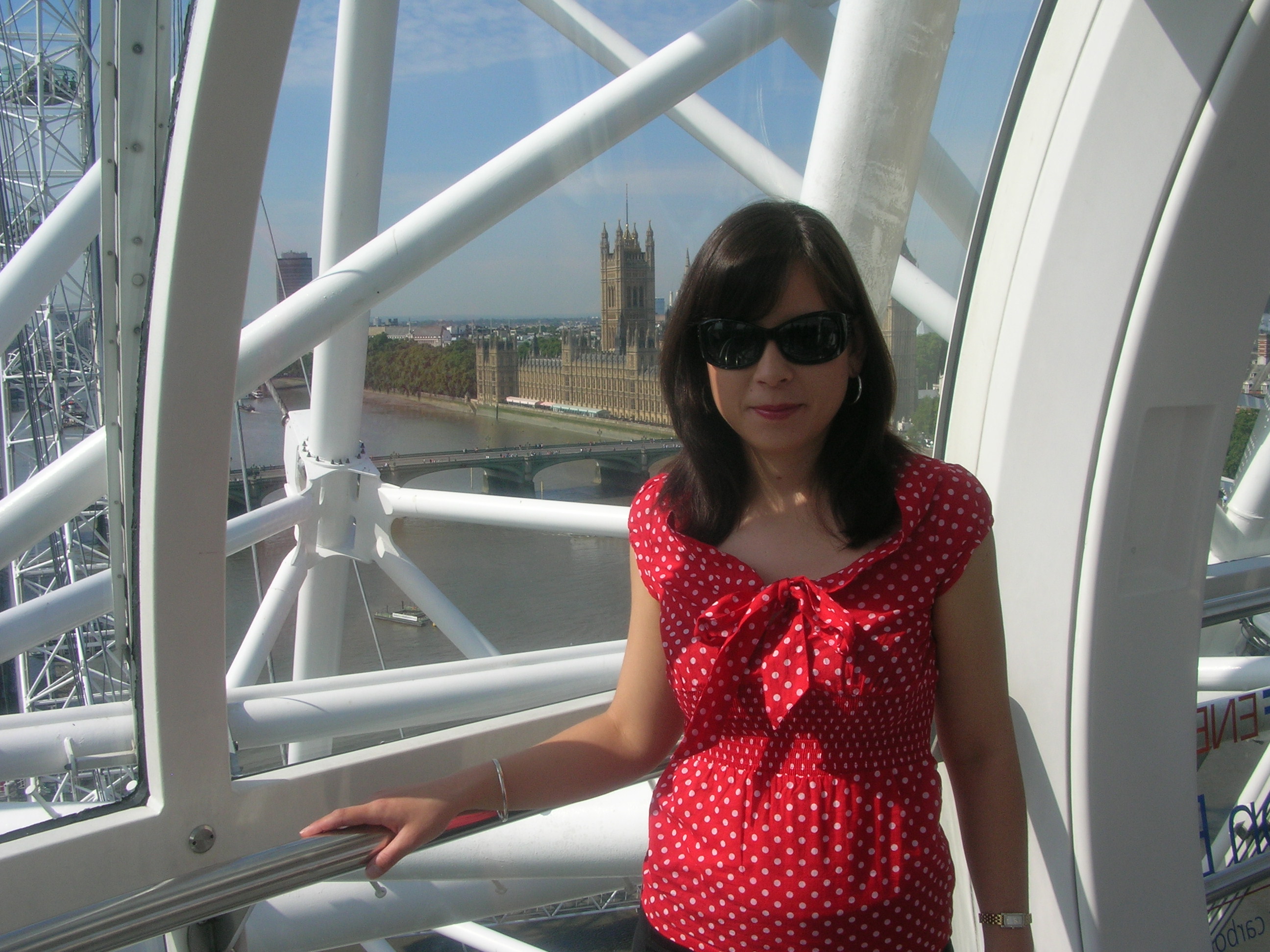 Me on the London Eye on my UK trip, July 2011.