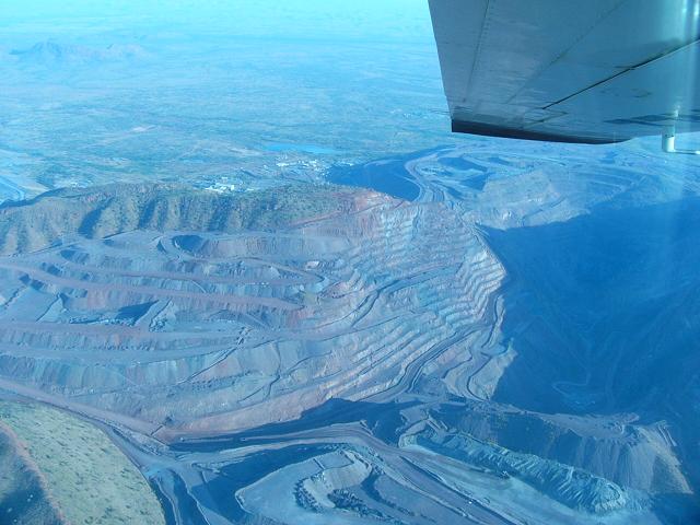 View the Argyle Diamond Mine from the air on our way back from the Bungle Bungle to Kununarra in W.A.