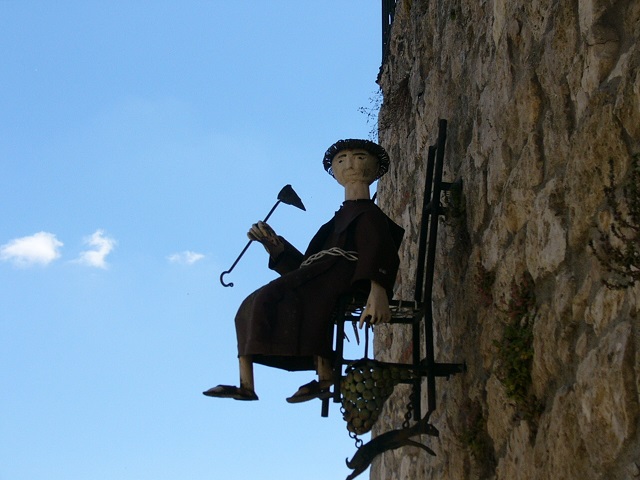 You often saw quaint little figures above doorways in the villages