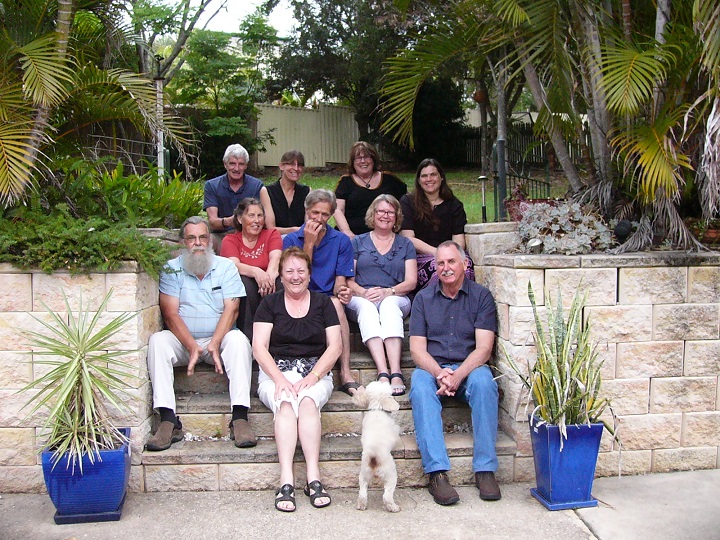 Our Sudoku gathering sitting on the steps at Cynthia & Colin's house after having a lovely lunch. Thank you everyone!