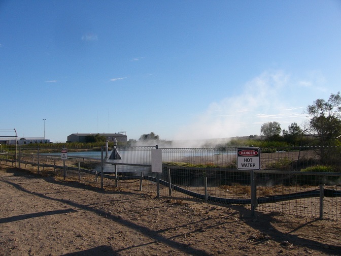 A well in the artisan basin in the town of Birdsville, where we stopped overnight. 