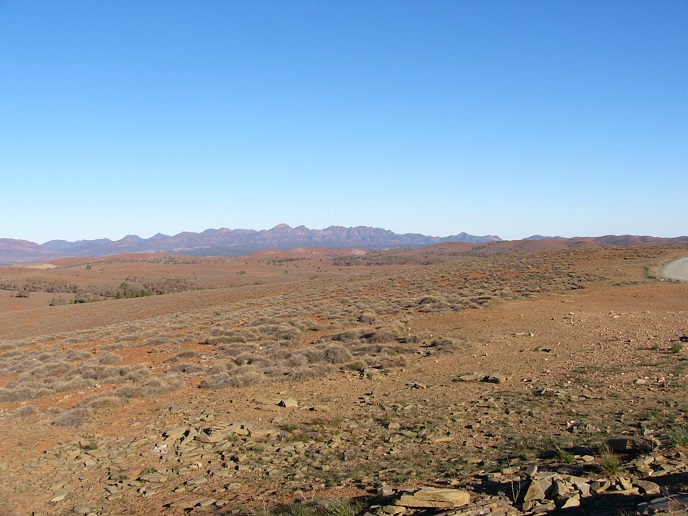 A ground view of the Flinders Ranges as we went on a 4xwheel drive trip with a local guide