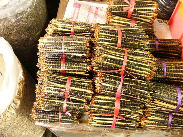 These are dried centipedes for sale in the local markets. They are used for medicinal purposes, I believe.  UGH!!