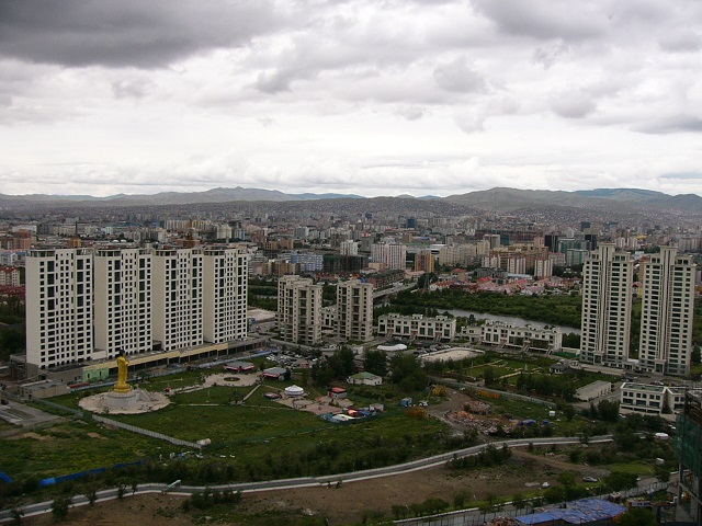 Part of the capital city of Ulaanbaatar. It was a nice city but needed a lot of maintenance work done on it.