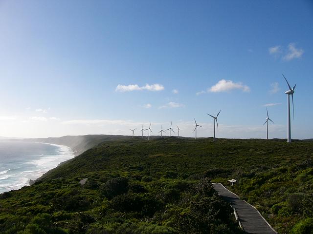 The Wind Farm and the south coast.