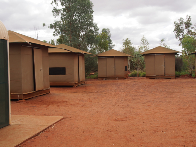 We stayed in these permanent tents.  Quite rustic but clean and comfortable. We weren't troubled by mozzies and only a few pesky flies during the day.