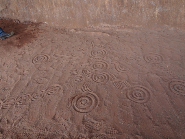 The story of the creation of central Australia, as drawn in the sand by Vincent, an indigenous elder.