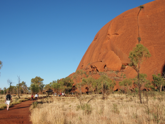 Base walking track.  Jane is in the foreground.