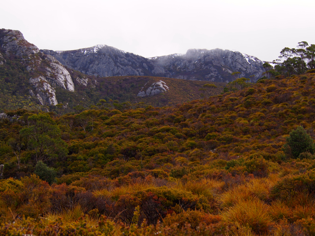 A bit of snow on the peaks.