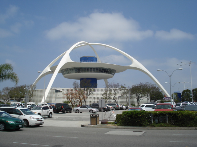 We touched down at the LA airport and discovered this futuristic looking building nearby. Beam me up Scotty.