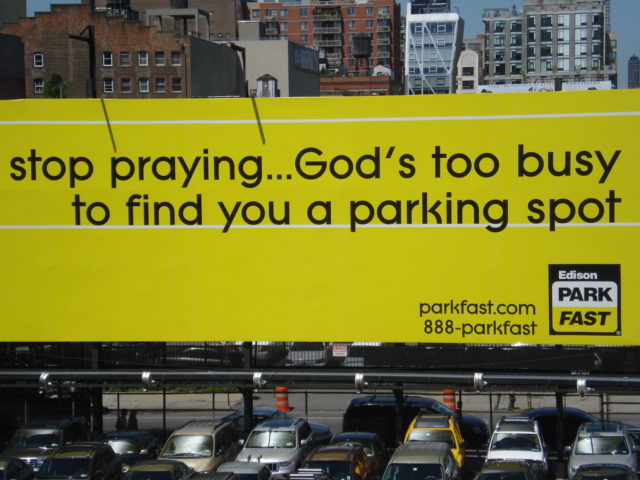 Parking seems to be difficult in the Big Apple.