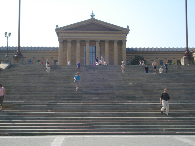 Next stop was Philadelphia, the home of brotherly love. This is the set of steps that Sylvester Stallone ran up in the movie "Rocky".