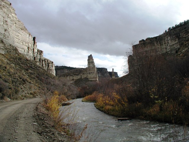 These pinnacles are found beside the Strawberry River.  The Ute Indian reservation is to the left of this photo area and I imagine the pinnacles have been used as landmarks for many years.