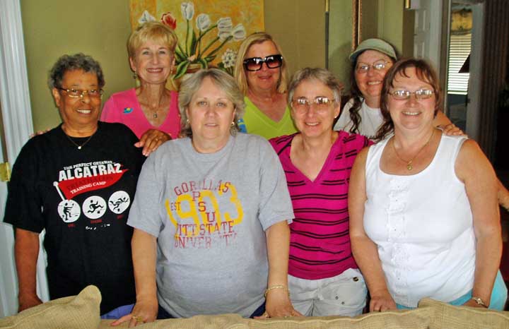 Front Row - Mamacita, Sue, Lyndee and Debby
Second Row - Kathy, Jane and Heidi