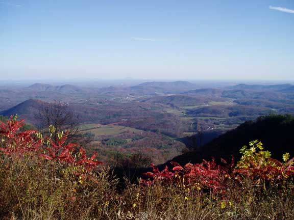 Looking south into North Carolina from the Blue Ridge Parkway