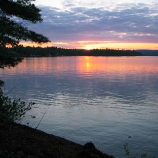 A sunset in North Bay, Canada