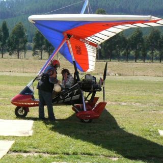 Microlight flight at Bright.