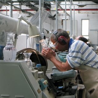 Waterford crystal is all cut by hand.