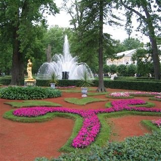 Part of the gardens at Peterhof