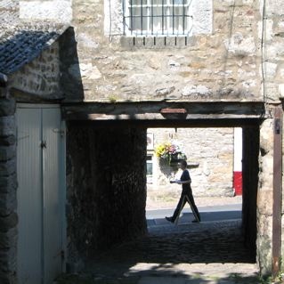 A street scene in Grassington, Yorkshire.