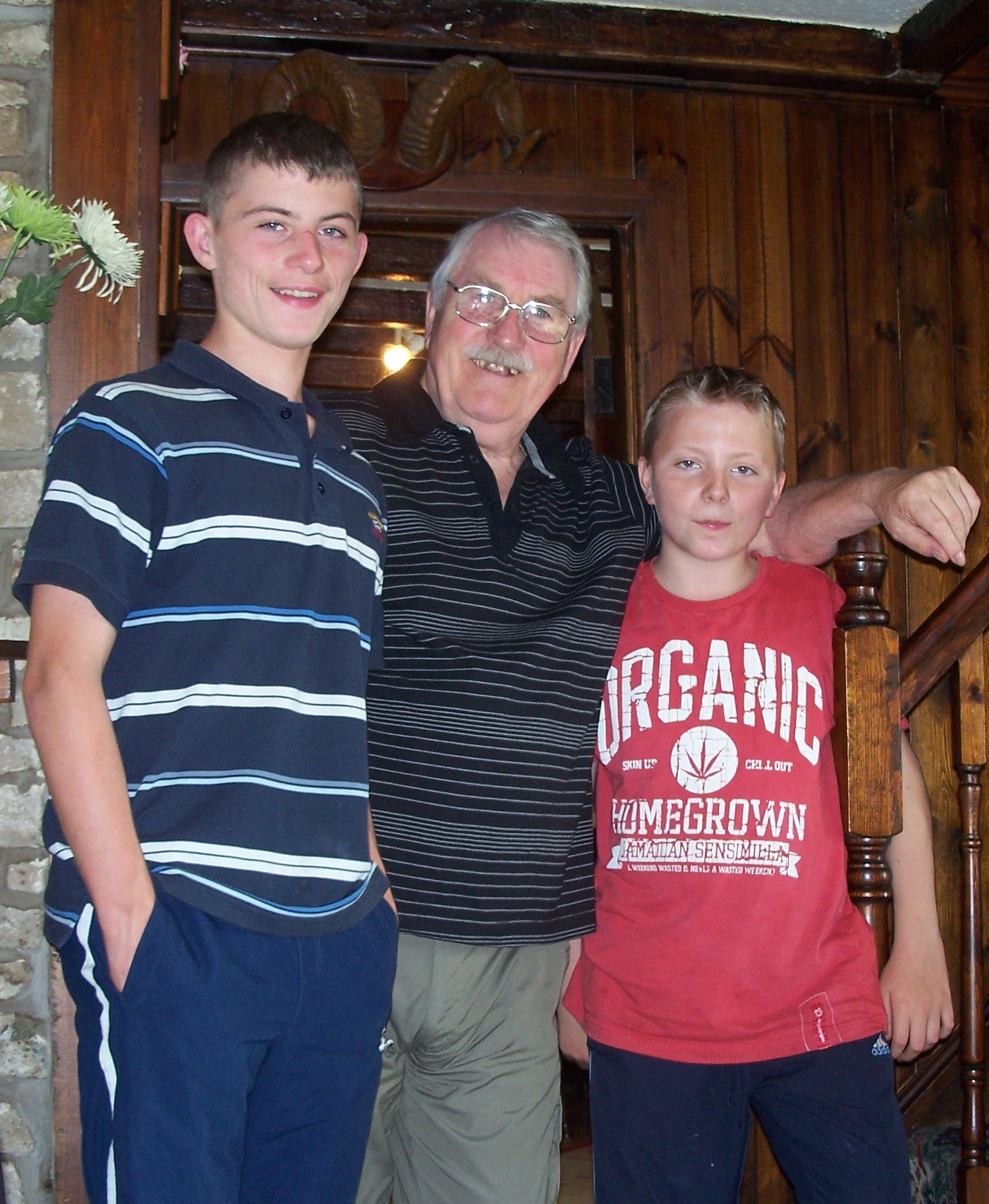 Grandsons with their old Papa.David's boys.