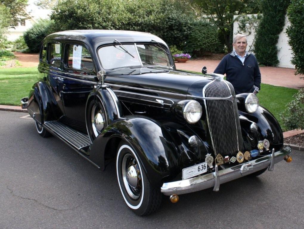 My 1936 Chrysler C8 (eight cylinders and four and a half litres) on show at a charity day.