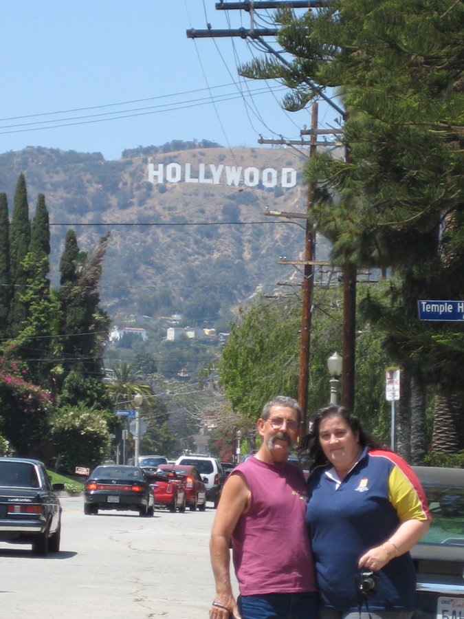 We tried to get closer but got lost on those really narrow, heart in your mouth, streets.  So this was the best we could do with the Hollywood sign!