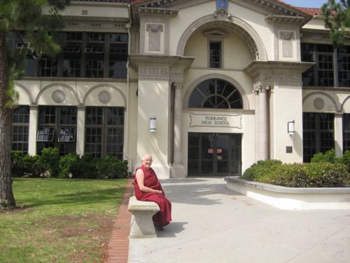 At my son's old high school where Buffy the Vampire Slayer was filmed.