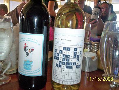 Both the wine and the labels werea BIGGGG hit with all.