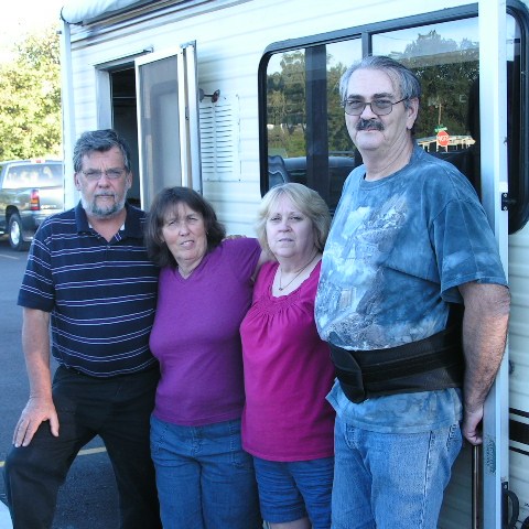 Warren, Linda, Sue, Harry
We are standing in front of their new motor home
03 Sept 10