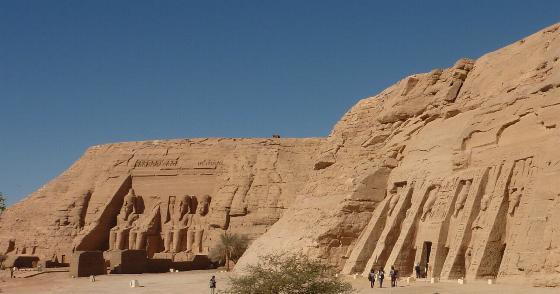 These tombs were in danger of flooding by the Aswan Dam so they were cut from the rock and moved to their present location in the 1960's.