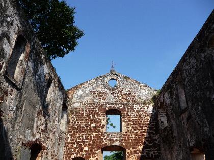 Part of the ruins of a Portugese Fortress in Malacca.