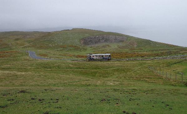 The Great Orme.
Lots of sheep and overlooks the sea. We came up on one of these Trams. It was cold and windy.