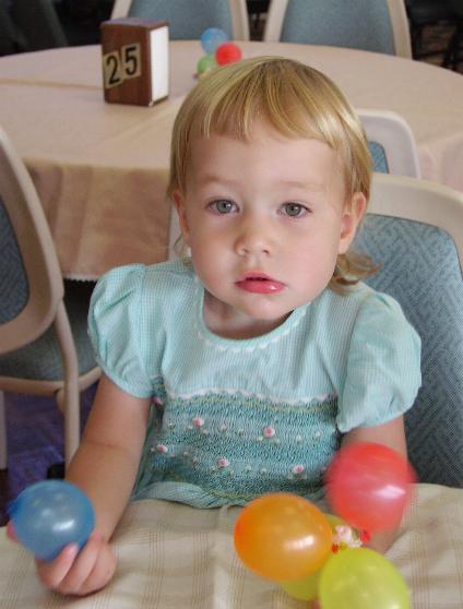 Laura at her mother's birthday party.