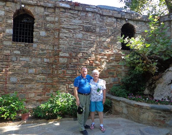 Under this small church is the foundations of a house Mary lived in after Jesus died.