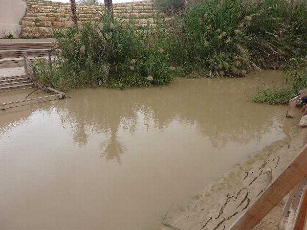 We are in Jordan looking across a small stretch of water into Isreal. These days with dams etc the River dries up completely most of the year.