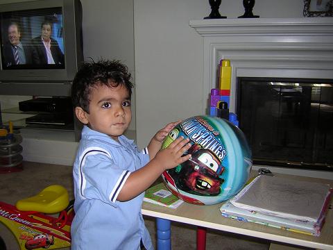 May I have a picture with my lovely ball,Please