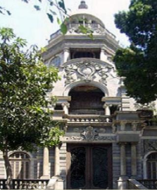 Main enterance of Sakakini Palace in Cairo Egypt.