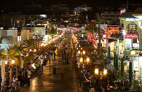 Naama Bay main walking street ,Sharm El Shiekh  Egypt.