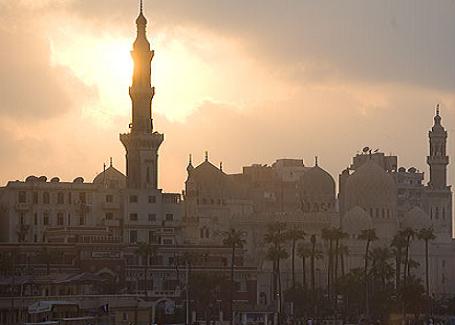 Morsi Abu Al Abas Mosque in Alexandria Egept early  morning.