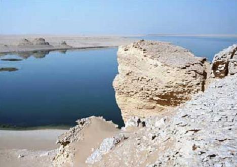 A water lake in Wadi El Rayan Fayoum Egypt.