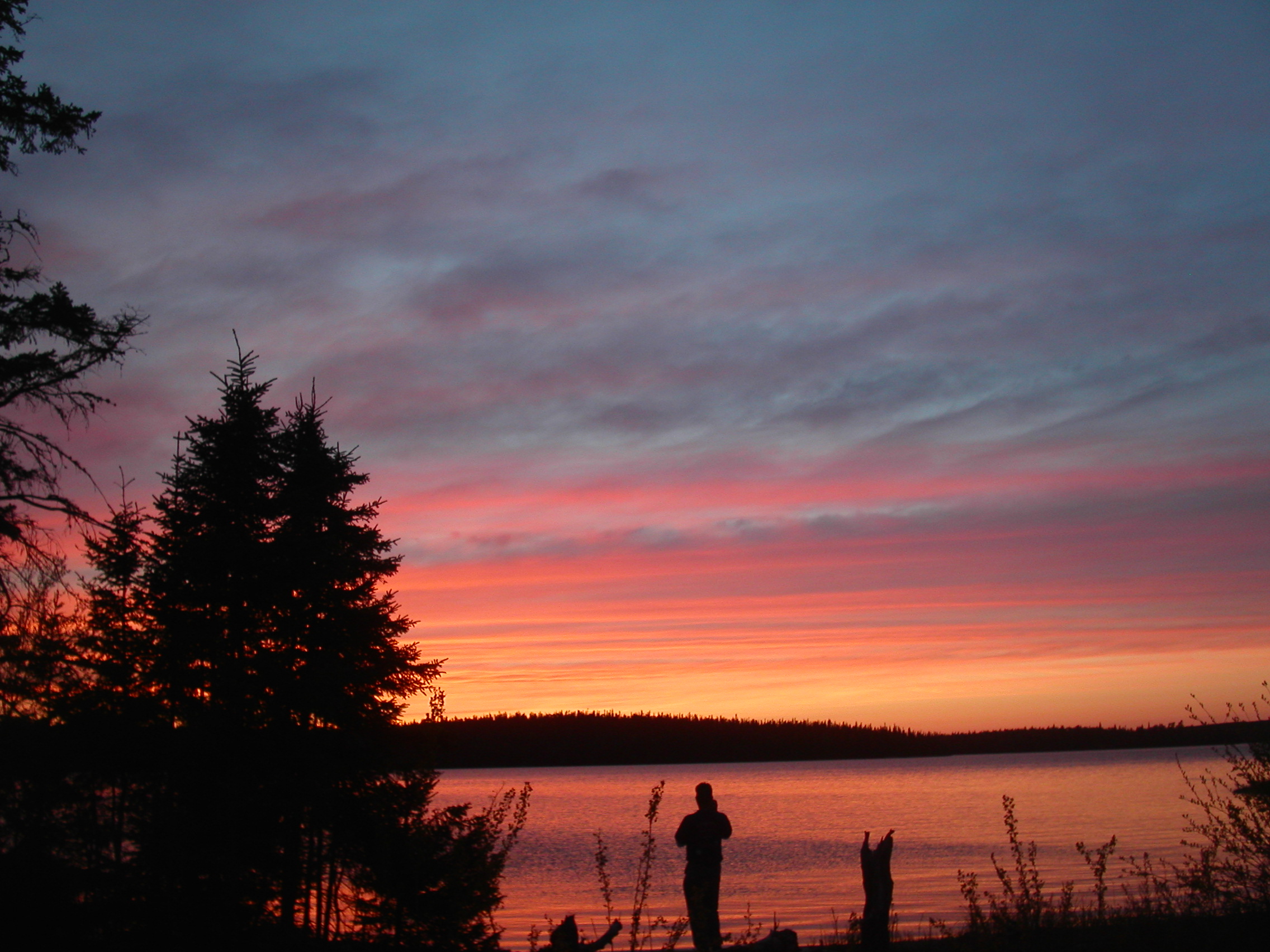 Sunset ona Canada fishing trip