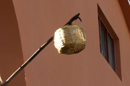 The basket  lets you know there is a bakery open to customers