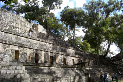 Temple at the ruins in Copan (Western Honduras)