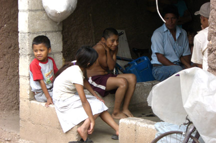 This was the family we visited.  The kids were happy and well cared for. The boy with the great dimples had just had his hair cut by his dad.