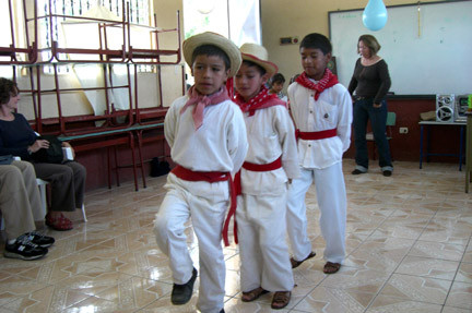 The children demonstrated a  dance.