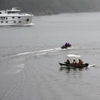 1298  boats in the rain, Hawkesbury R, 3rd Jan'10, Kate/Sydney