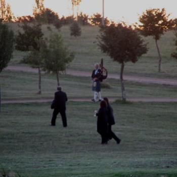 <b>Father of the Bride Piping the way to dinner in the shearing shed Mona Country Manor House nea Braidwood Kate/Sydney</b>